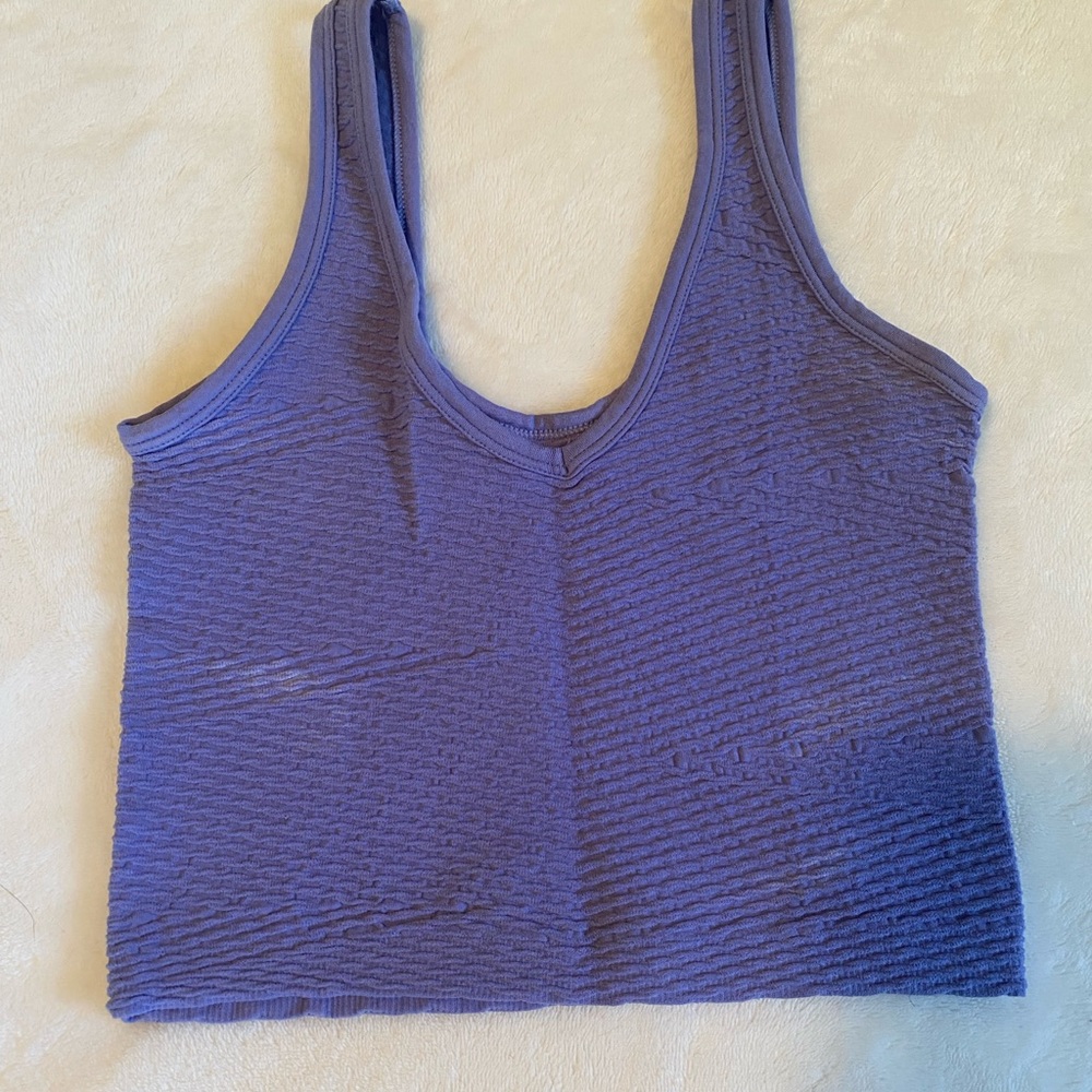 Purple Out from Under Crop Top